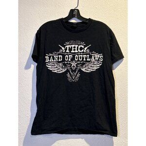 Texas Hippie Coalition T-Shirt Men's MEDIUM Two Sided Band OF Outlaws Metal